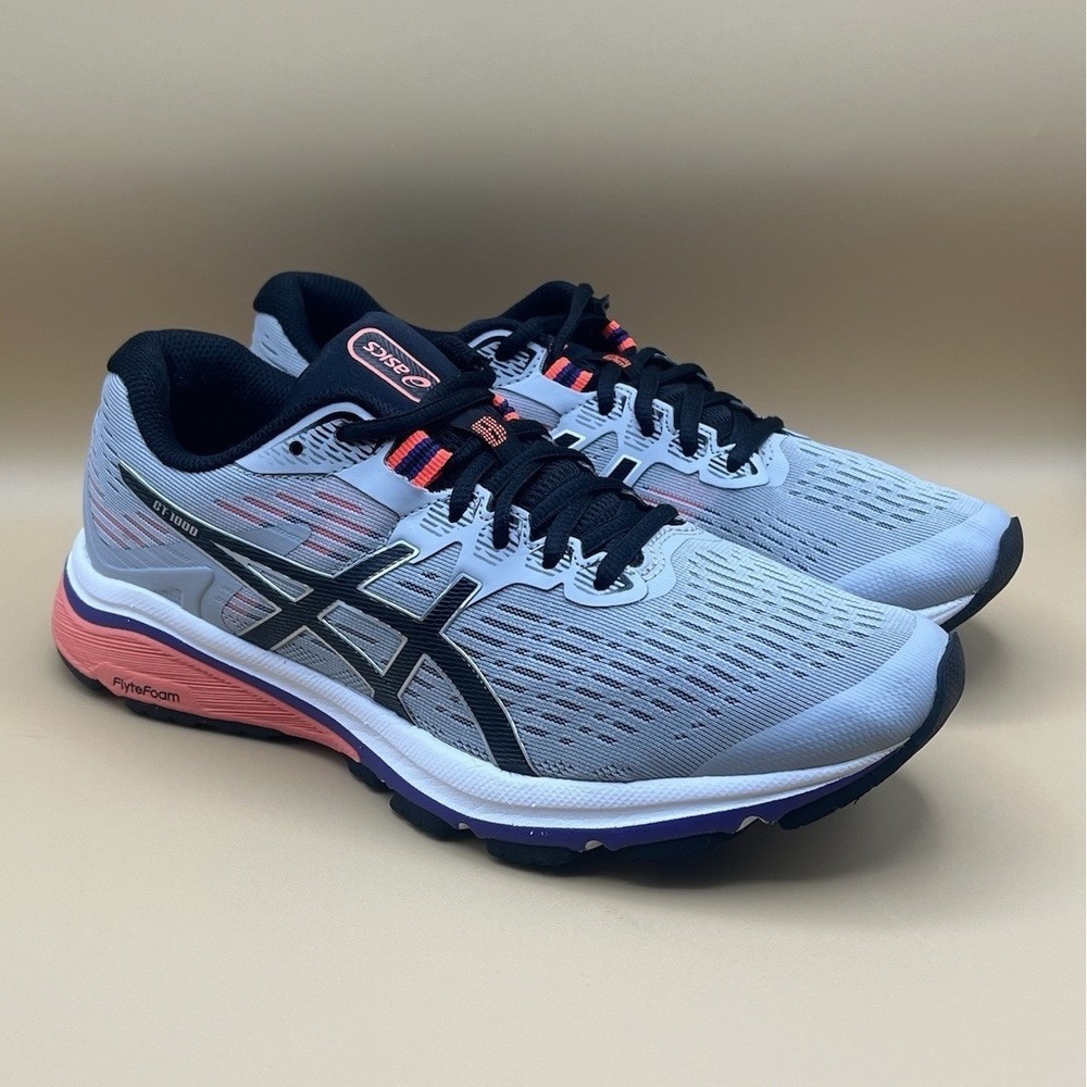 2020 Asics GT-1000 8 Gray Purple Orange Running Shoes - Women's Size 8 USED